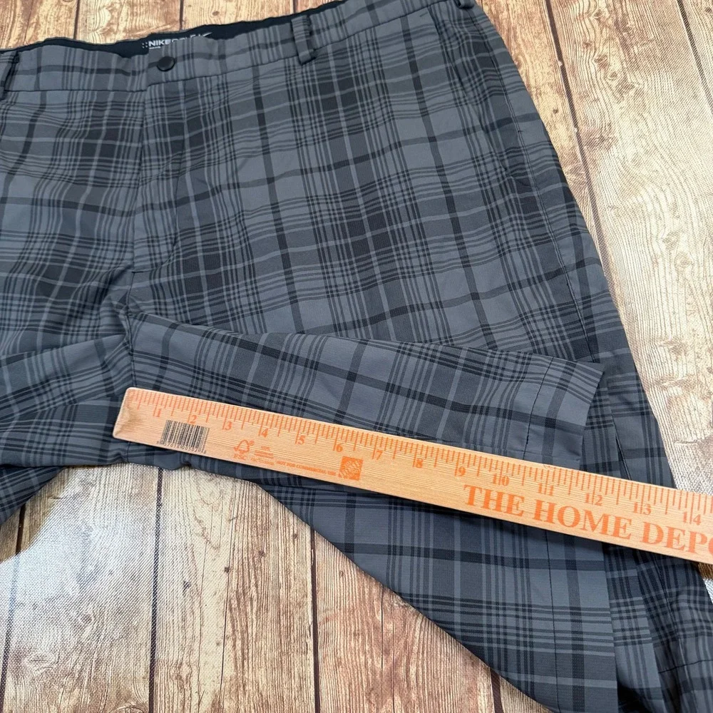 Nike Tour Performance Golf Shorts Mens 40 Gray Plaid Dri Fit Activewear